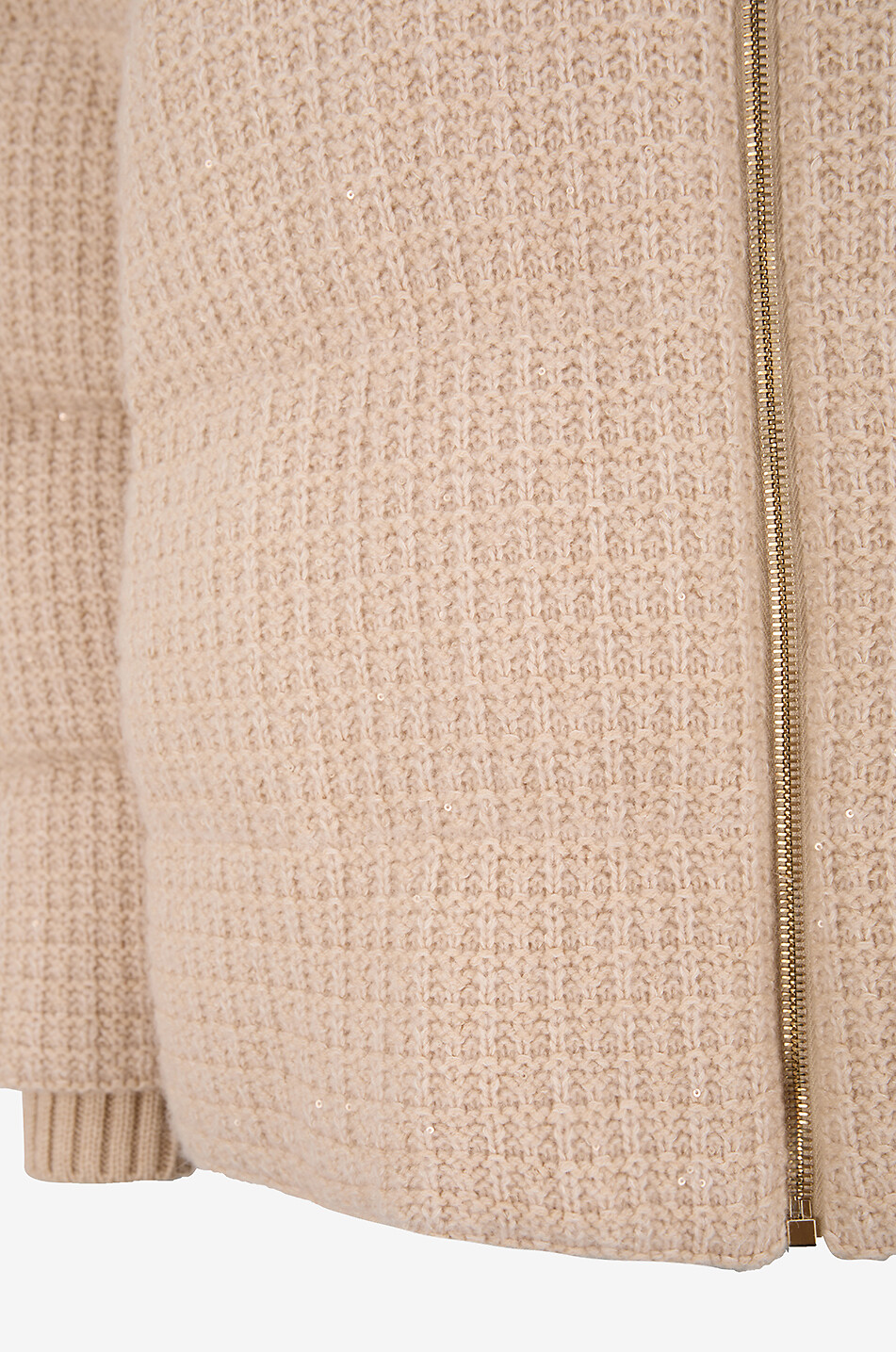 FABIANA FILIPPI Kurze Steppjacke aus gestepptem Stoff mit Stehkragen Damen BEIGE 3