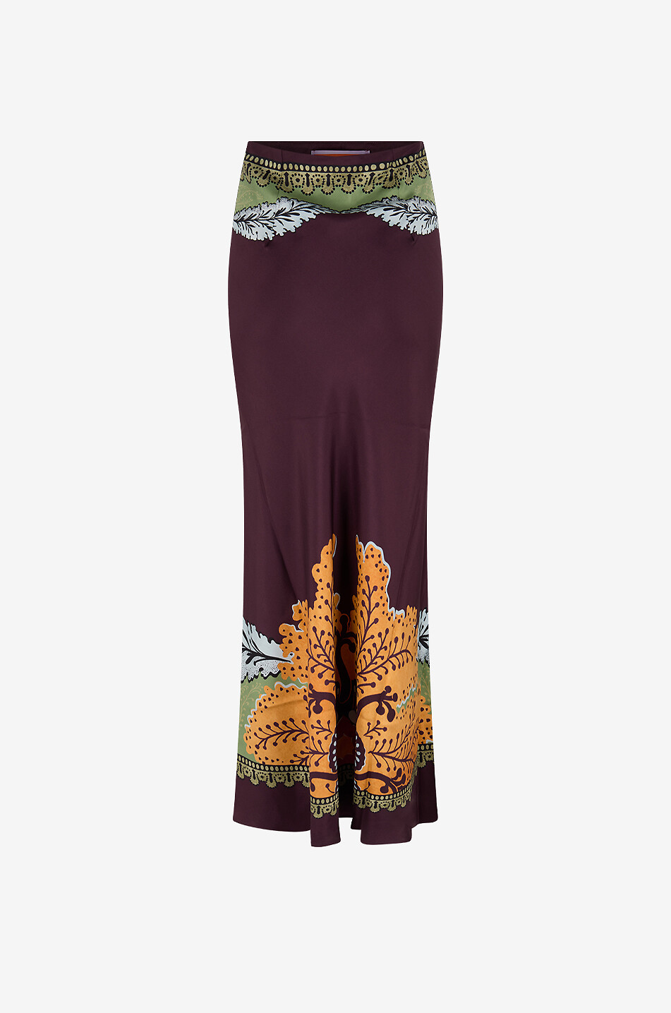 LA DOUBLEJ Sleek printed silk twill maxi skirt Women MULTI COLOURED 2