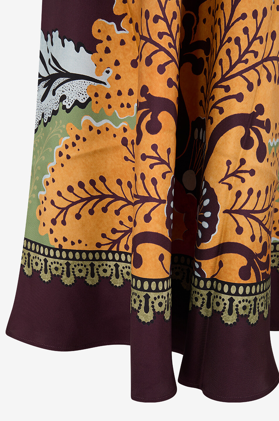 LA DOUBLEJ Sleek printed silk twill maxi skirt Women MULTI COLOURED 3