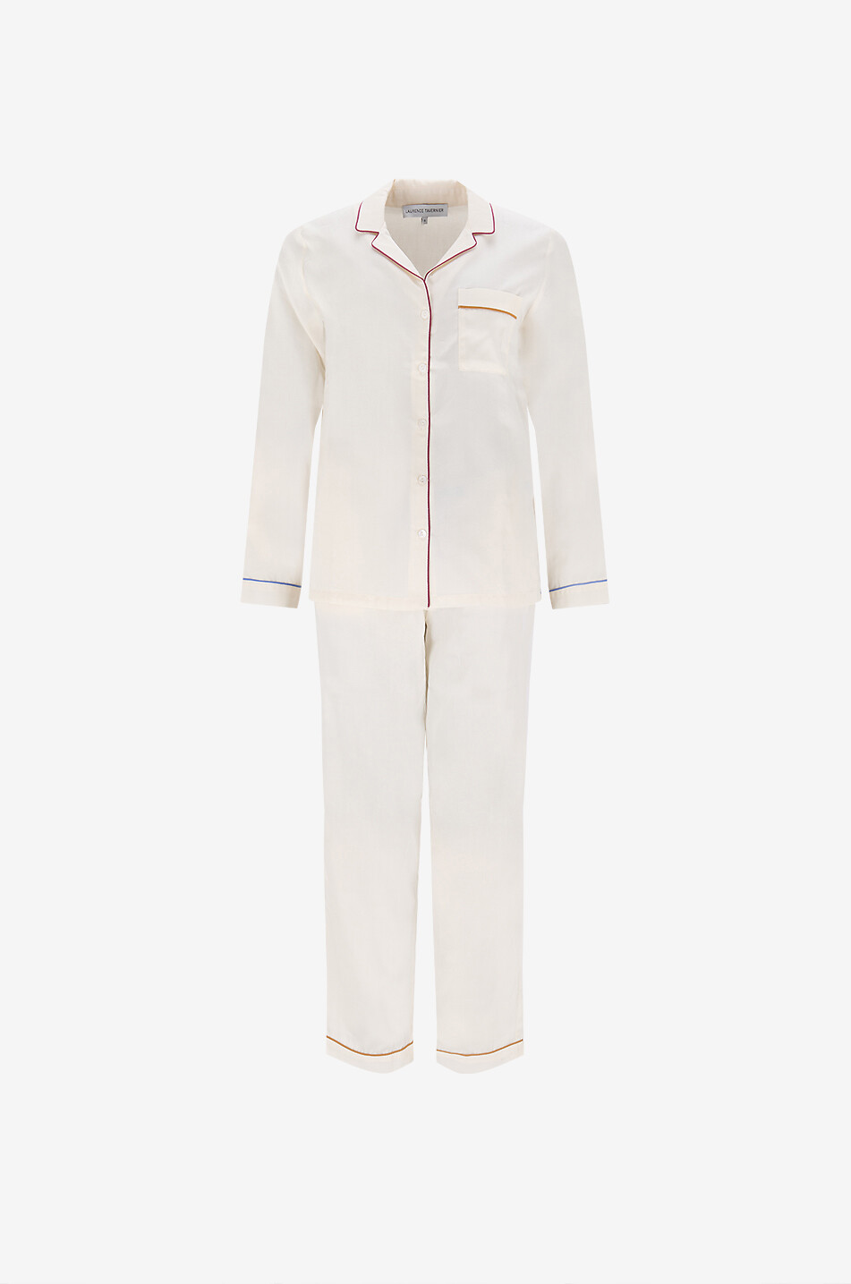 LAURENCE TAVERNIER Satin-Pyjama-Set mit Hemdkragen Damen CREMEFARBEN 1