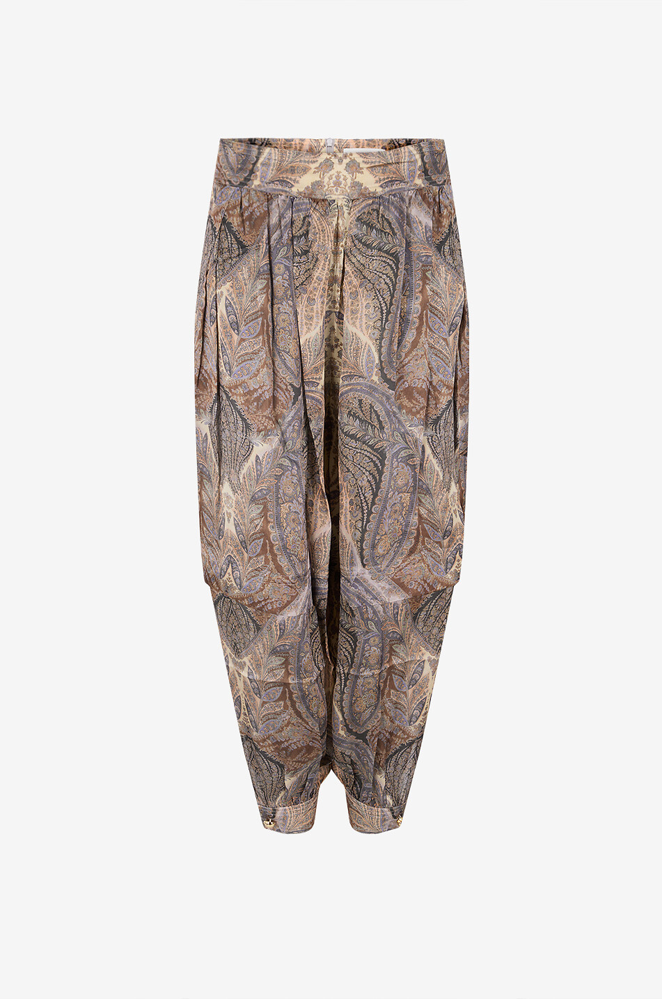 Pantalon large incurvé à fronces paisley Hypnotic
