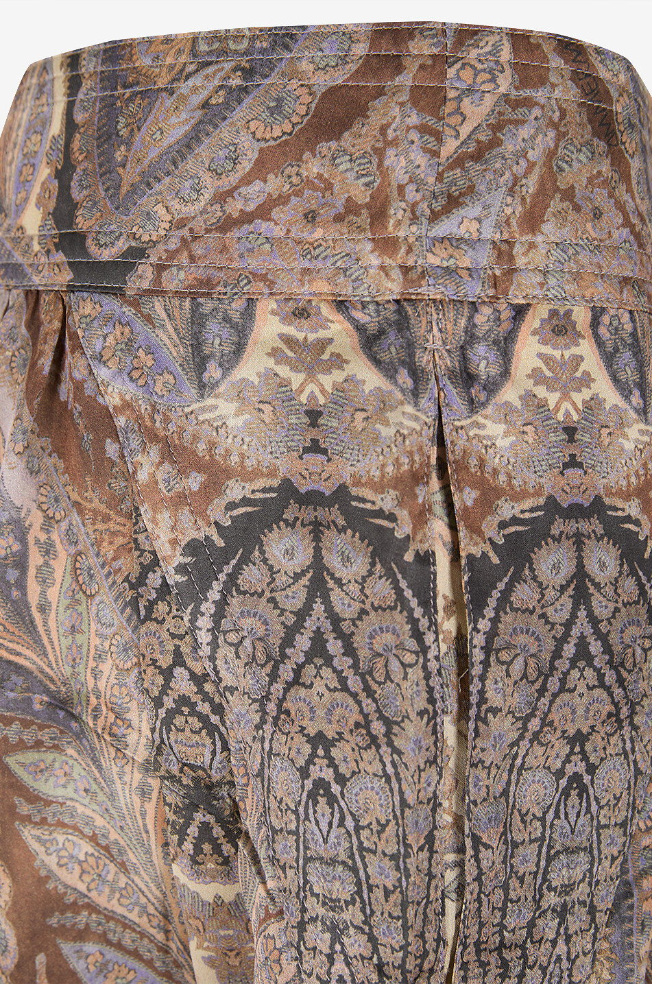 ZIMMERMANN Pantalon large incurvé à fronces paisley Hypnotic Femme BLEU 3