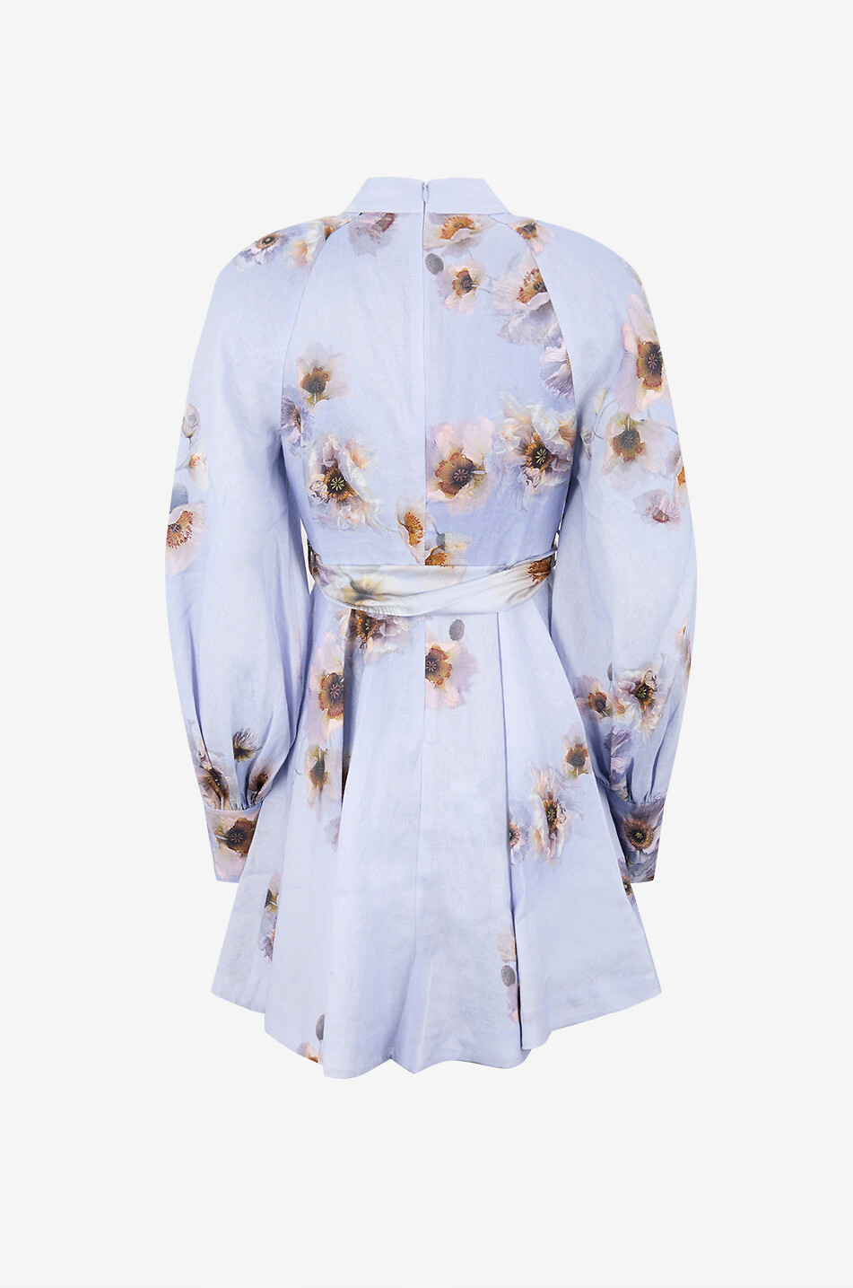 cristin milioti gold dress Zimmermann Crush Buttoned Mini Dress Lilac Floral main image 0