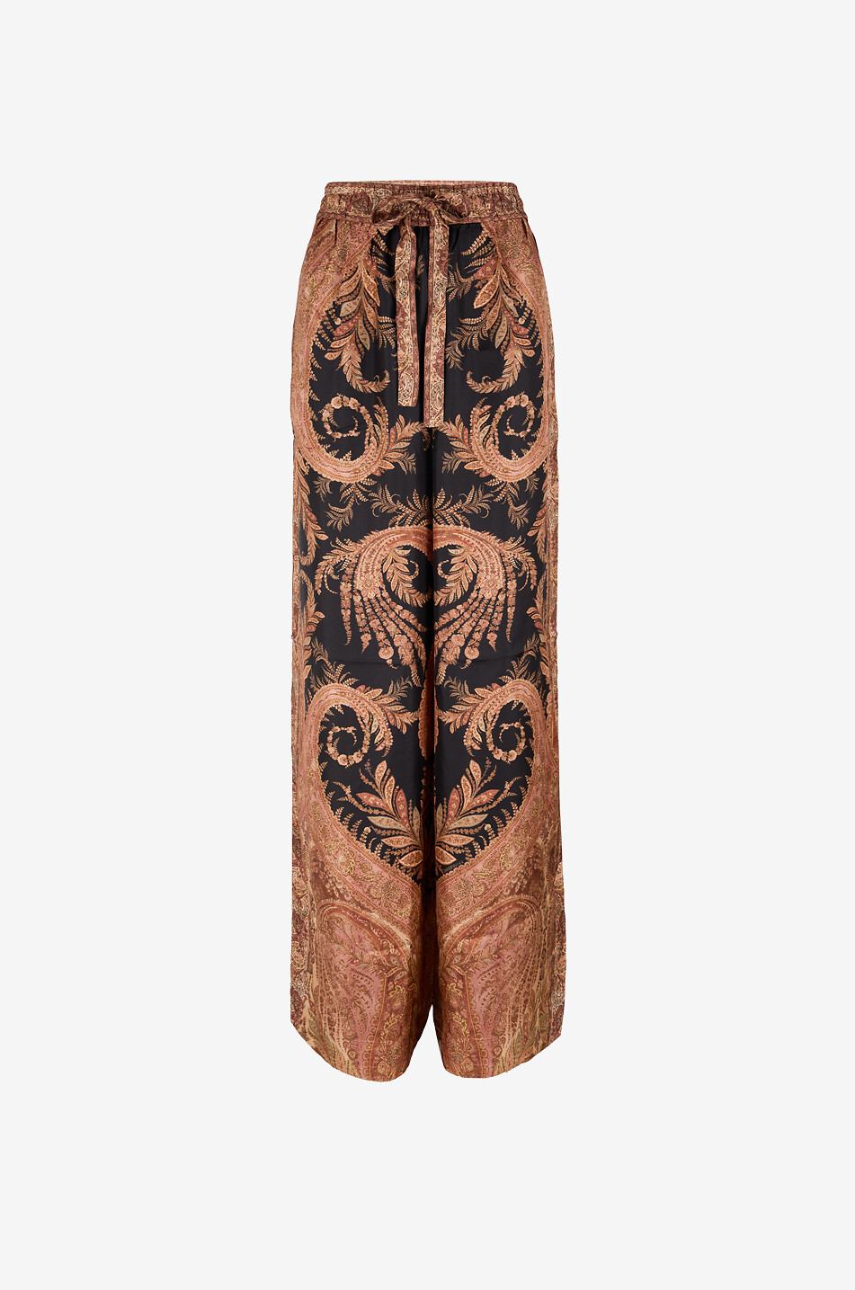 Pantalon large en sergé satiné motif paisley Hypnotic