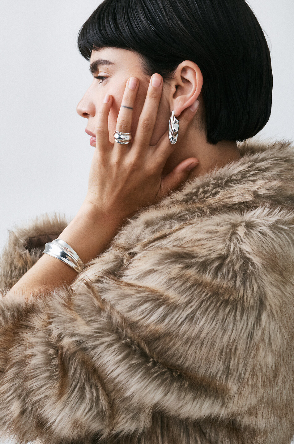 OTIUMBERG Boucles d'oreilles en argent Statement Wave Femme ARGENT 3