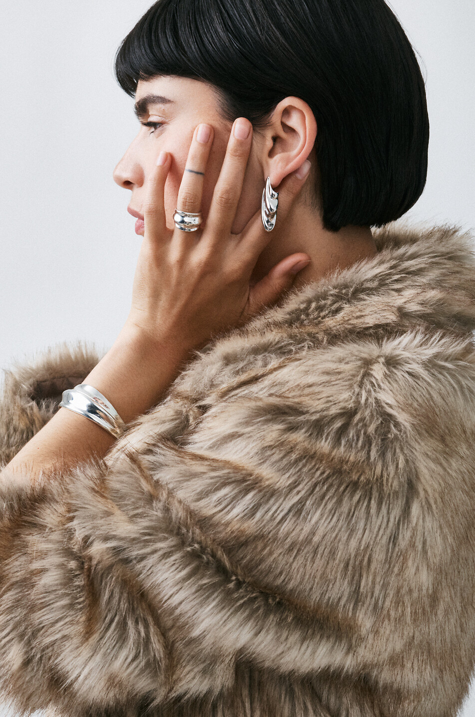 OTIUMBERG Armreif aus Silber Wave Damen SILBER 2