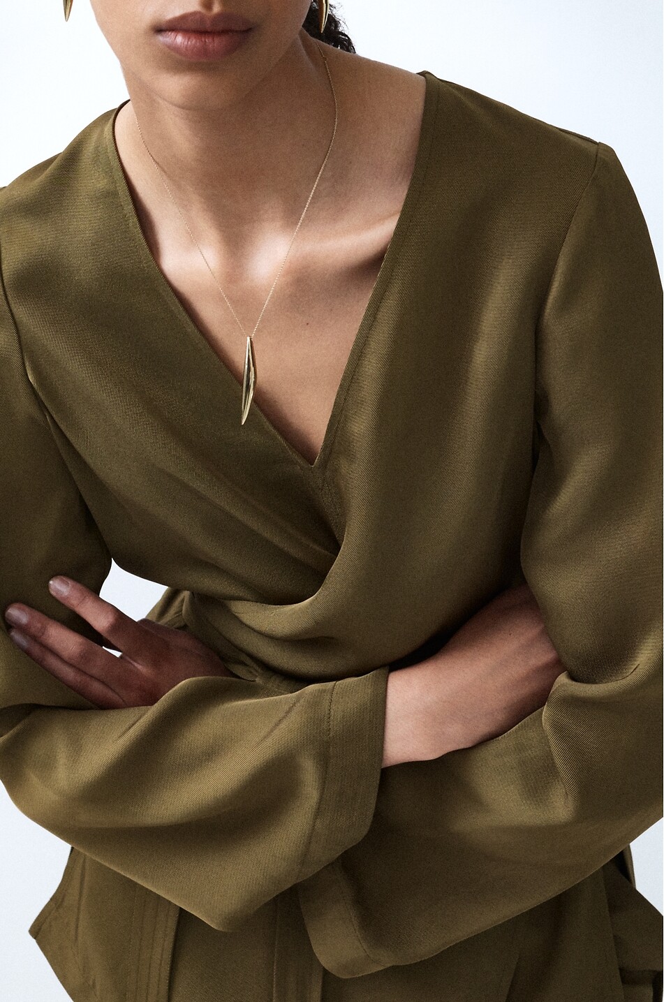 OTIUMBERG Collier en argent plaqué or Cinder Drop Femme DORE 3