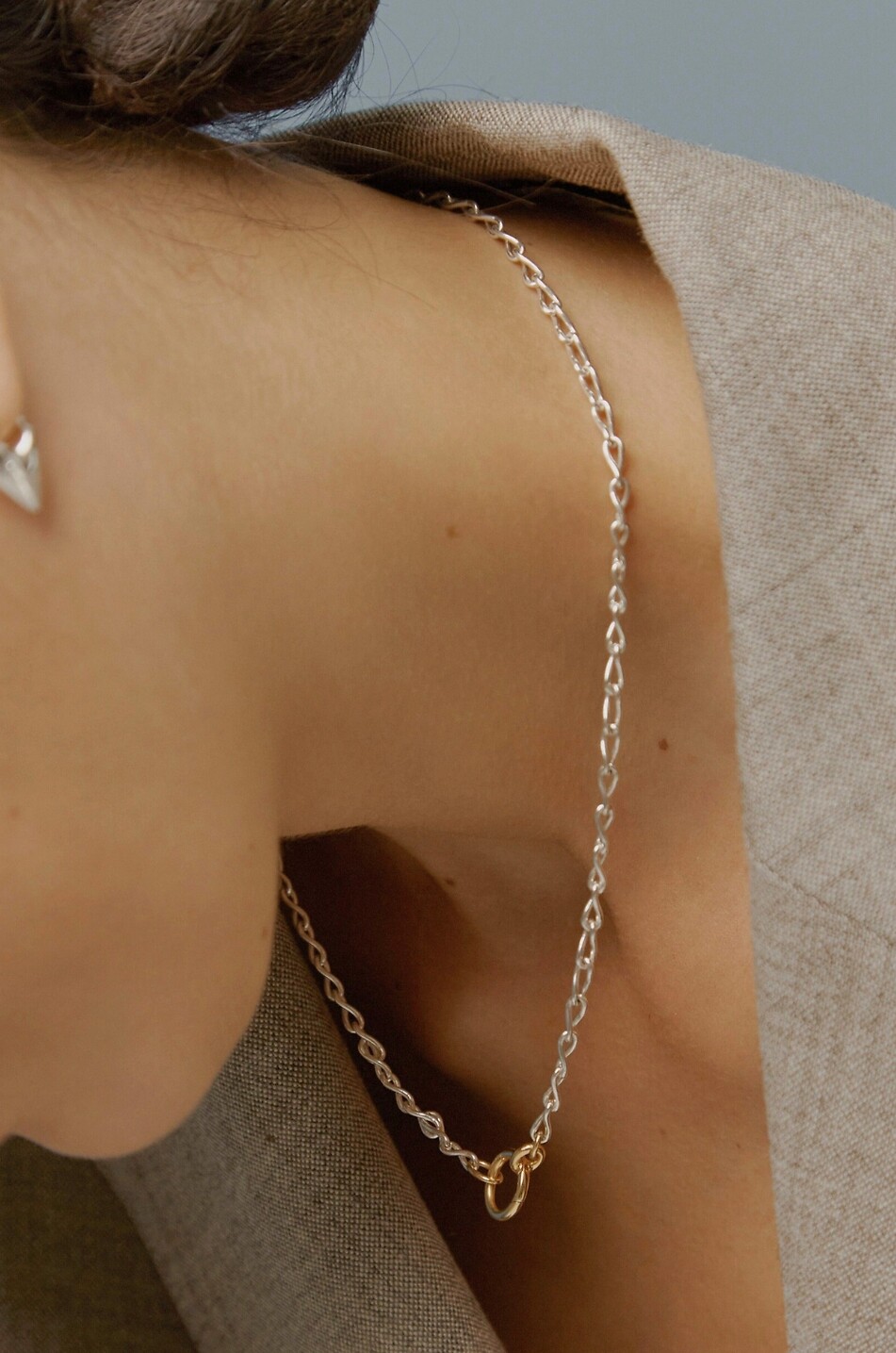 OTIUMBERG Collier bicolore en argent Eternal Link Up Femme DORE 3