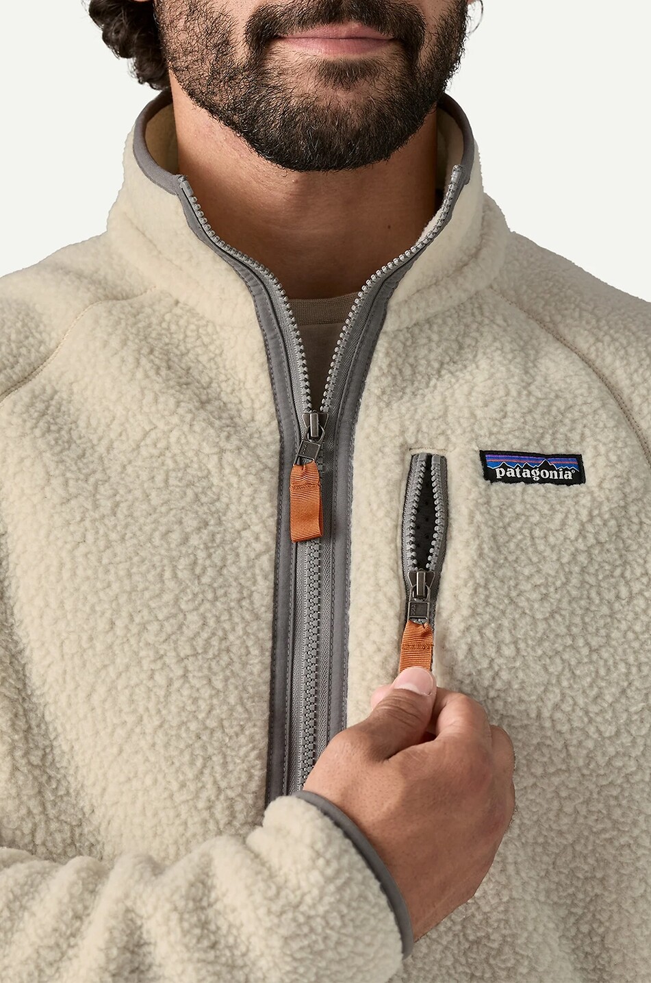 PATAGONIA Retro Pile high-neck fleece lightweight jacket Men BEIGE 6