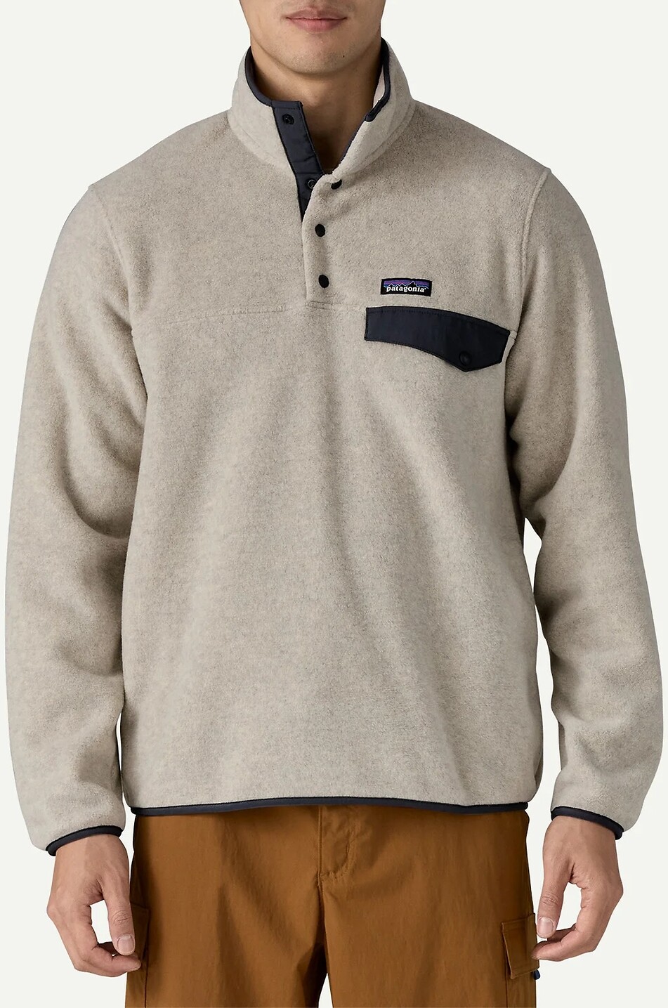 PATAGONIA Fleece-Sweatshirt mit Stehkragen Snap-T Herren CREMEFARBEN 2