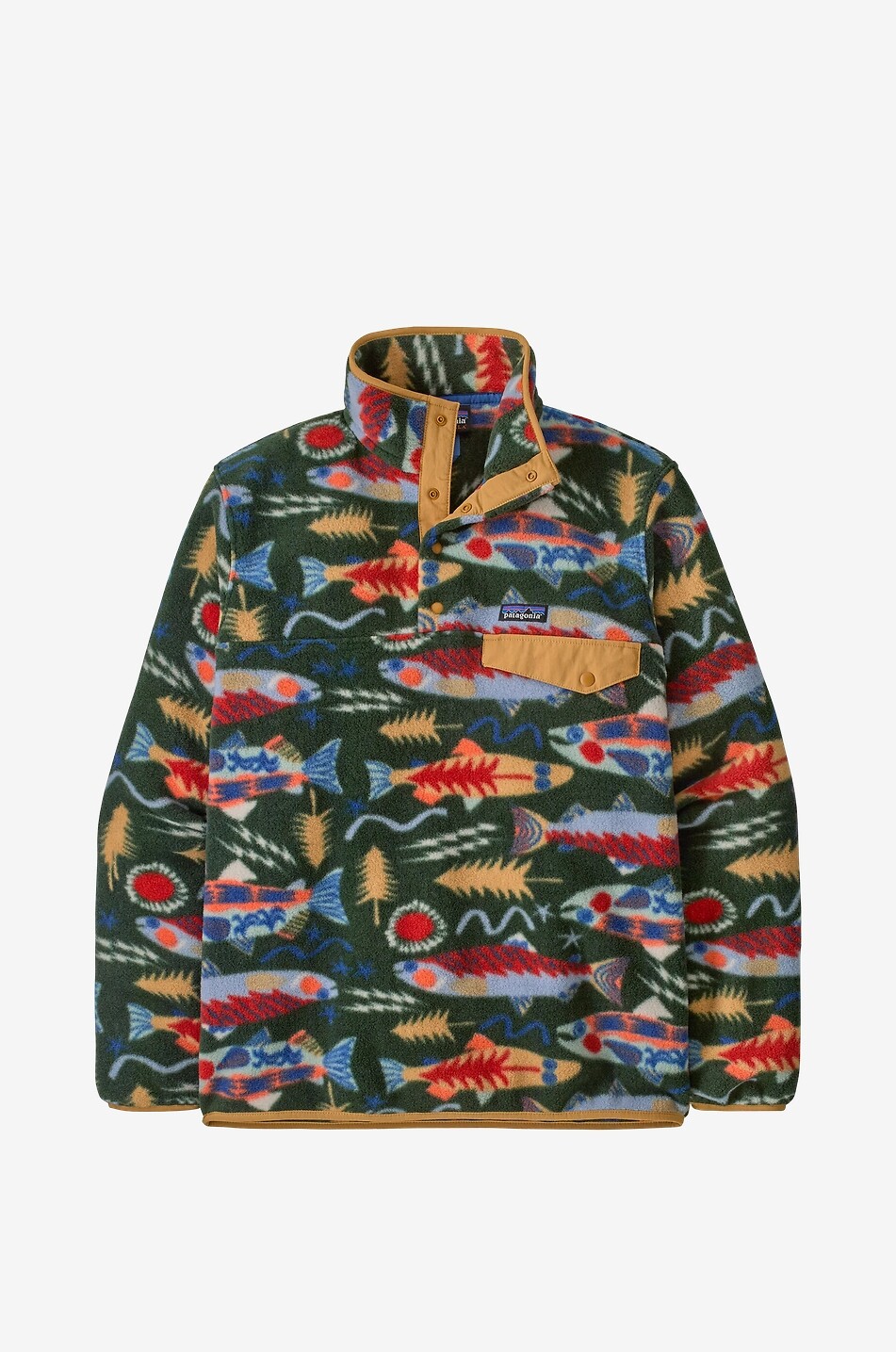 Fleece-Sweatshirt mit Stehkragen Snap-T