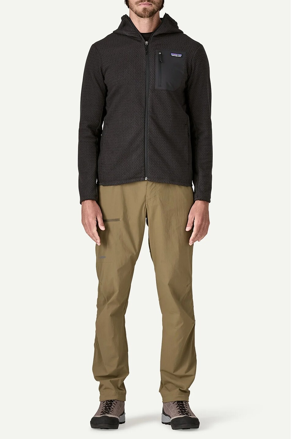 PATAGONIA Pull à col montant zippé en polaire R1 Air Homme NOIR 4