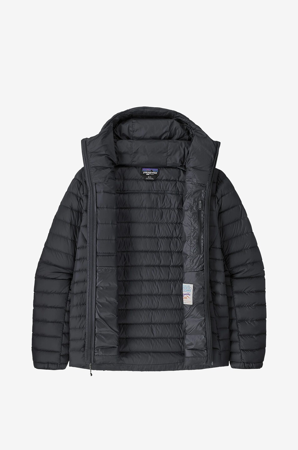 PATAGONIA Down Sweater technical fabric hooded puffer jacket Men BLACK 6