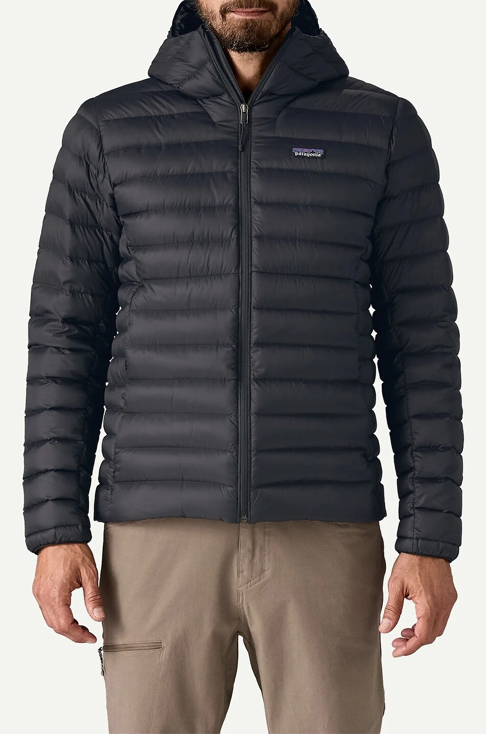 PATAGONIA Down Sweater technical fabric hooded puffer jacket Men BLACK 2