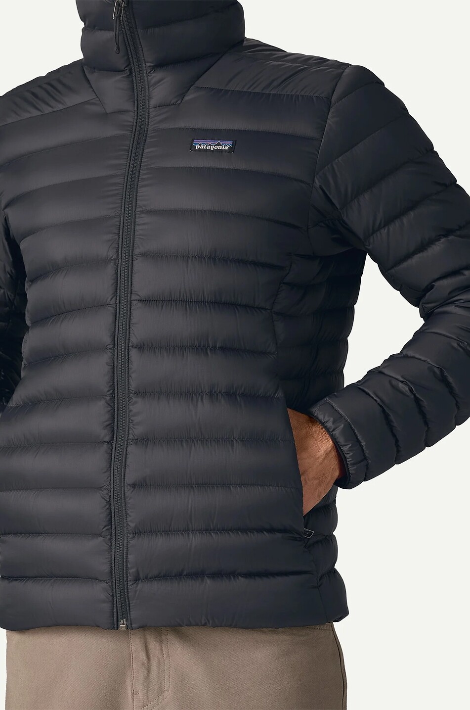 PATAGONIA Down Sweater technical fabric hooded puffer jacket Men BLACK 5