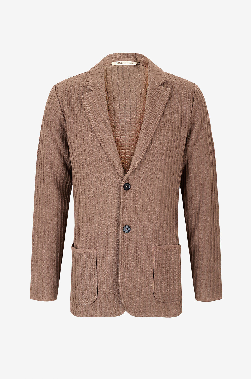 Rippstrick-Blazer aus Seiden- und Kaschmirmix