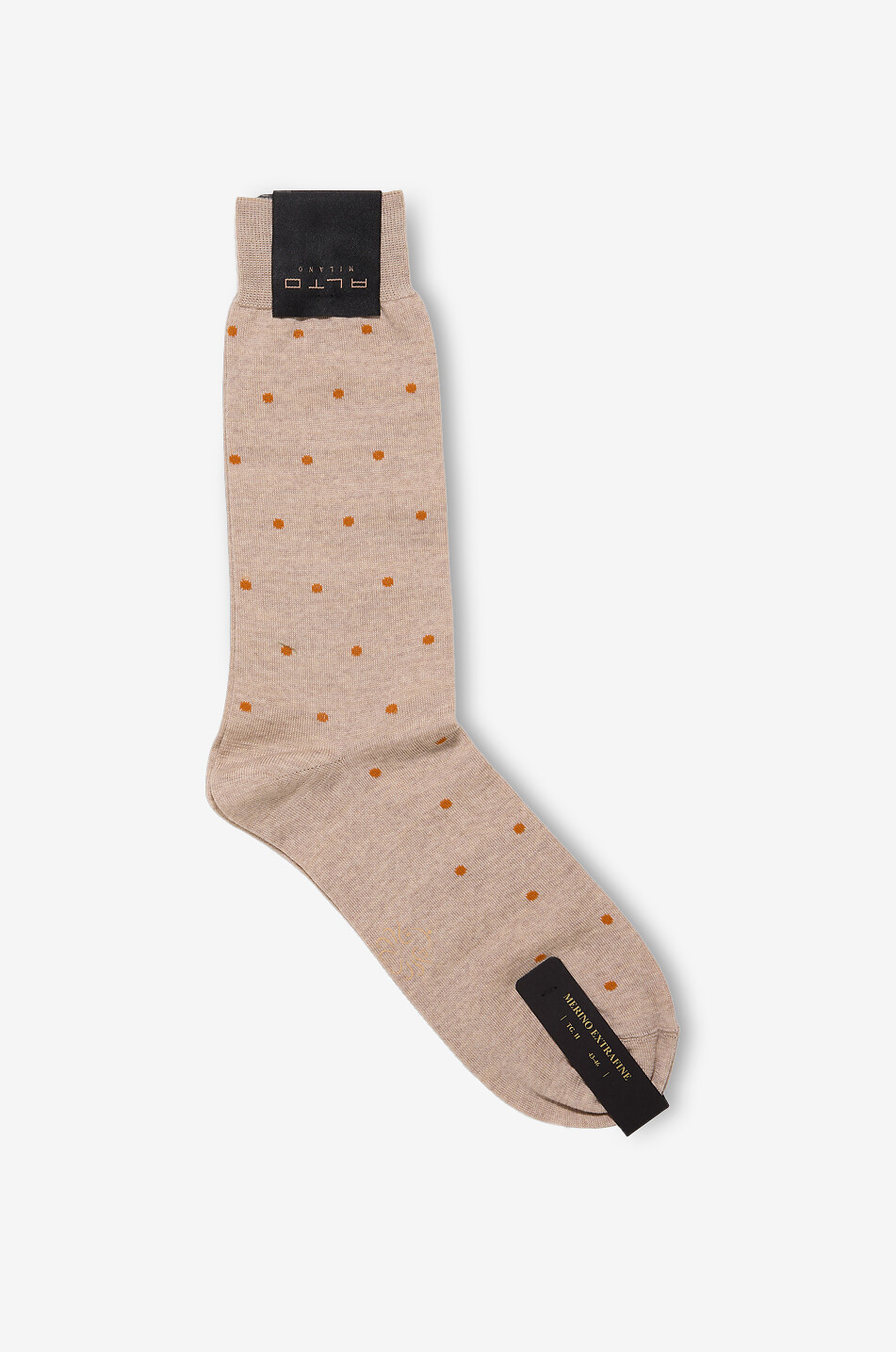 Socken aus Schurwollmix mit Tupfenprint