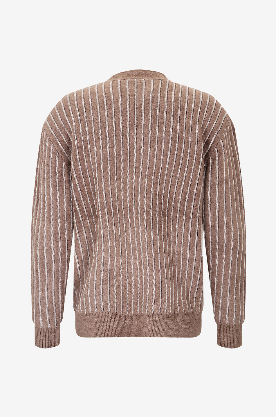 DROLE DE MONSIEUR Cardigan en éponge à col v rayé Monogramme Homme VERT 2