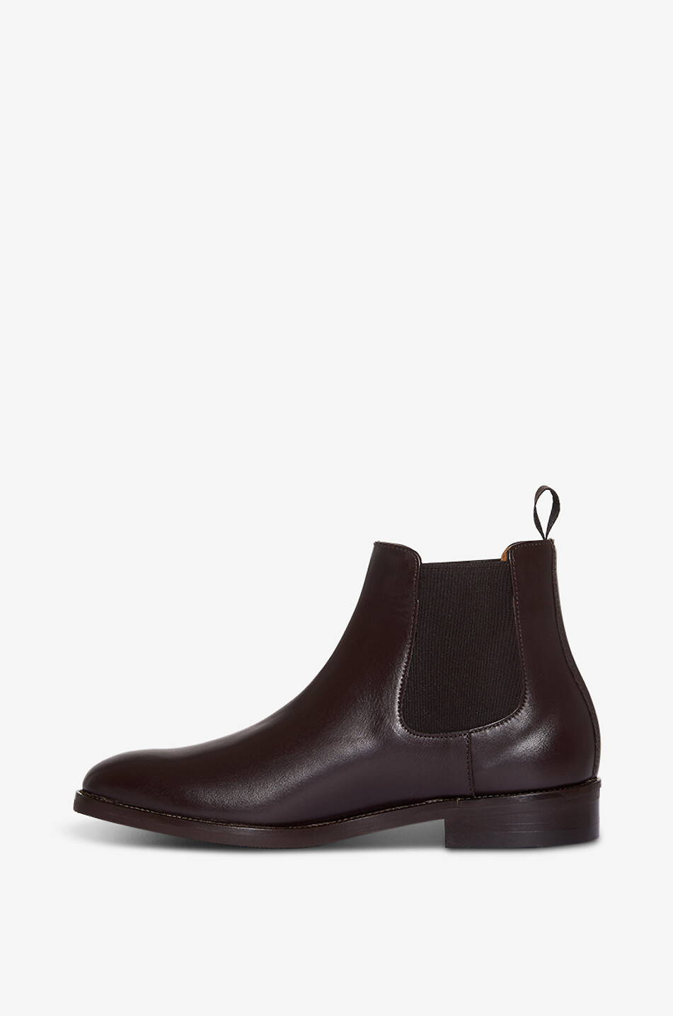 BONGENIE Flache Chelsea Stiefeletten aus edlem Glattleder Damen DUNKELBRAUN 3