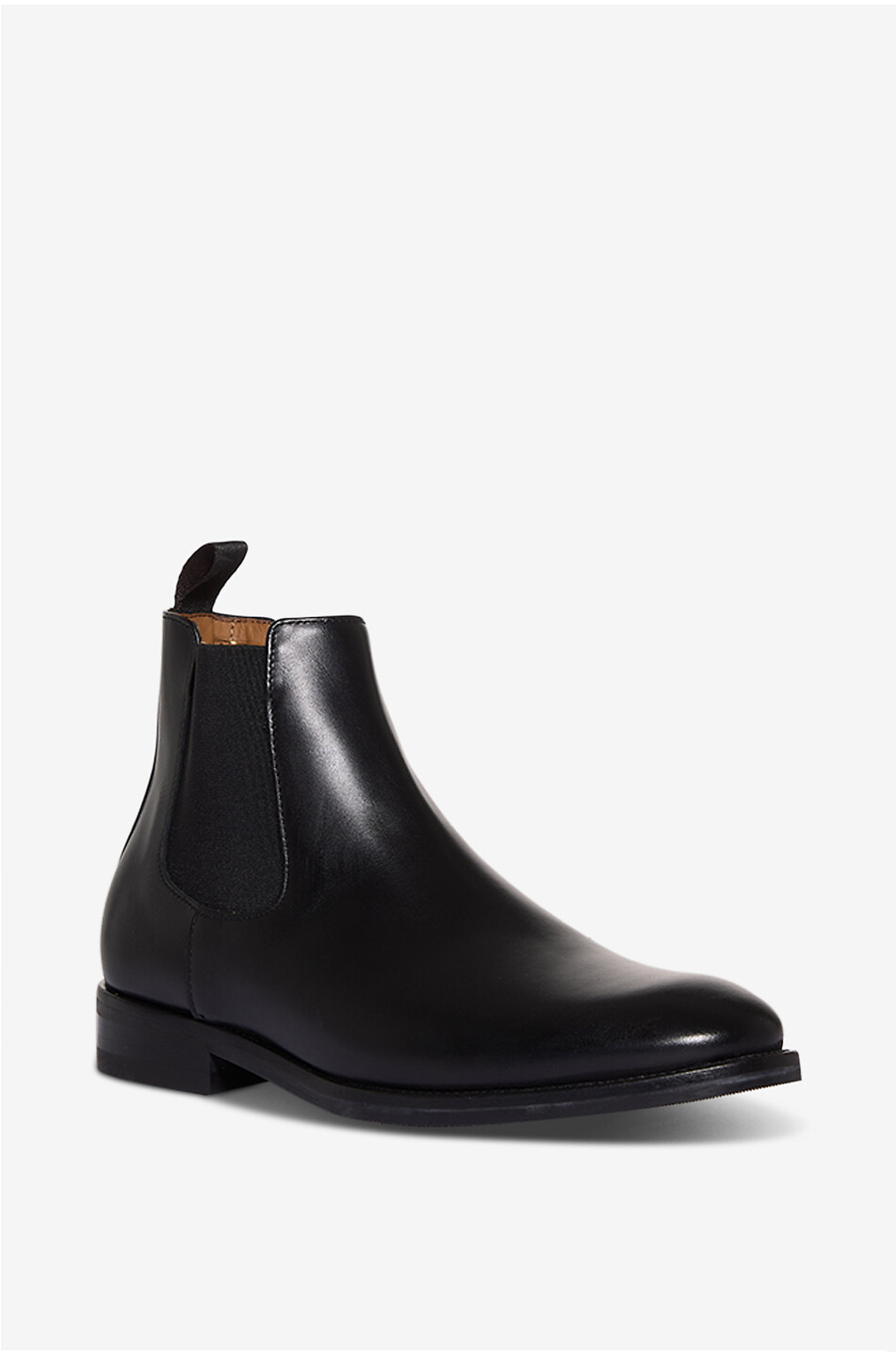 Flache Chelsea Stiefeletten aus edlem Glattleder