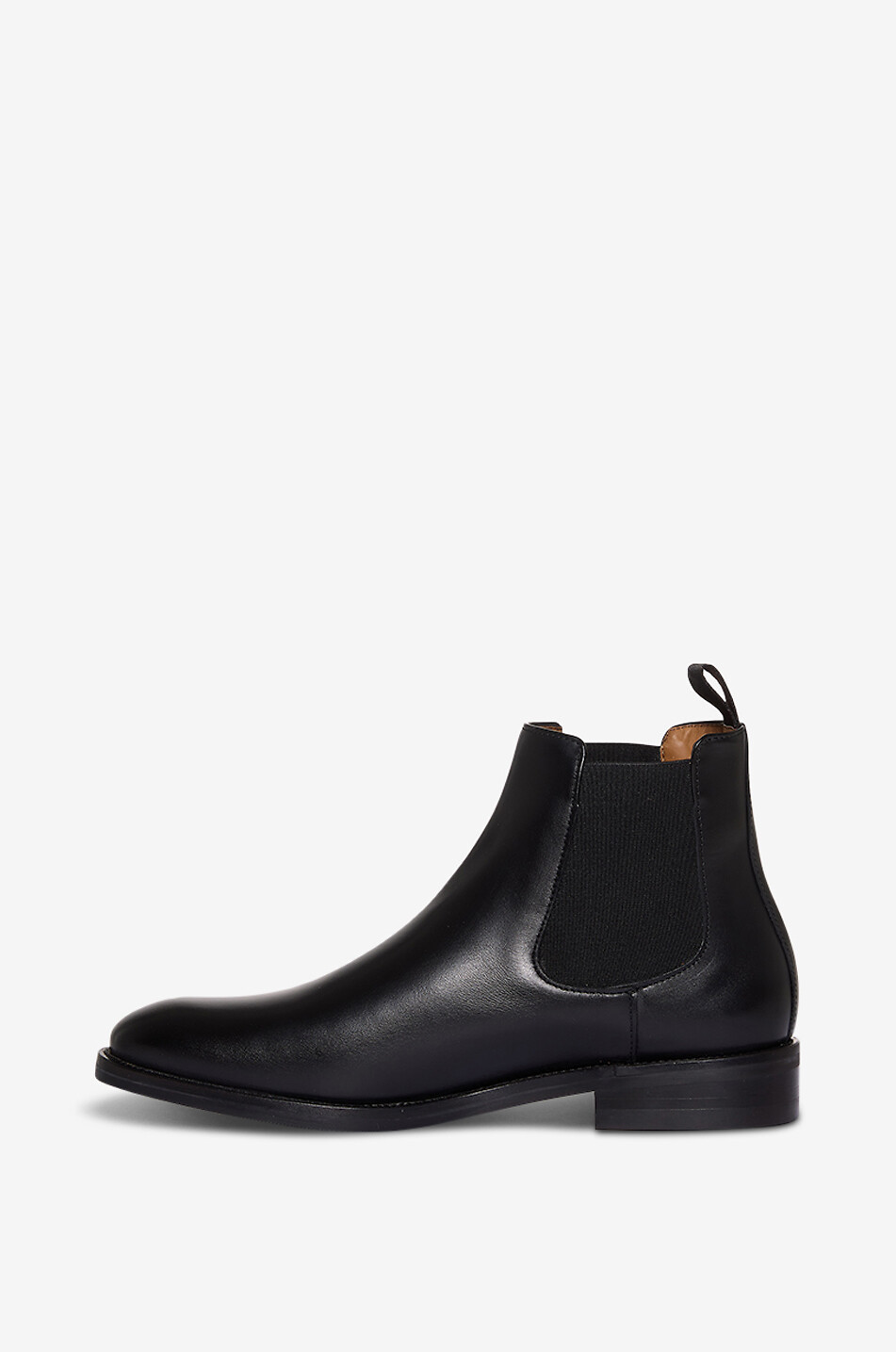 BONGENIE Flache Chelsea Stiefeletten aus edlem Glattleder Damen SCHWARZ 3