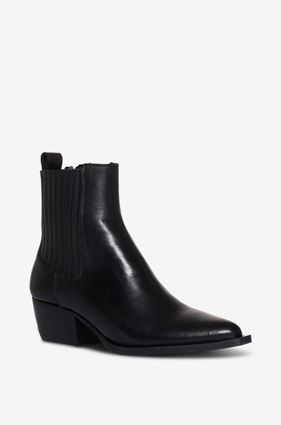 litt.rett♡ Square-toe ankle boots in smooth leather - GUGLIELMO ROTTA - BLACK