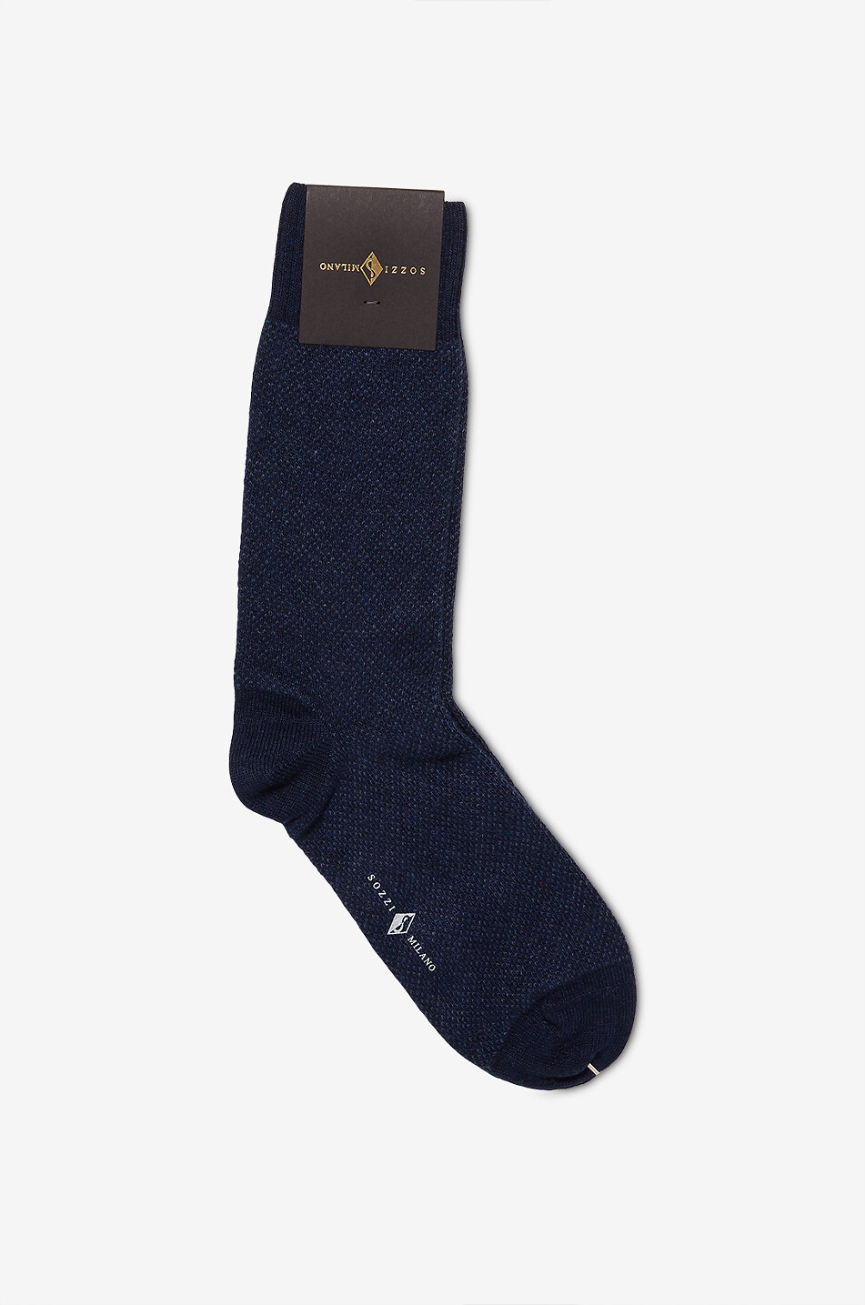SOZZI MILANO Kurze Baumwollsocken Oxford Herren DUNKELBLAU 1