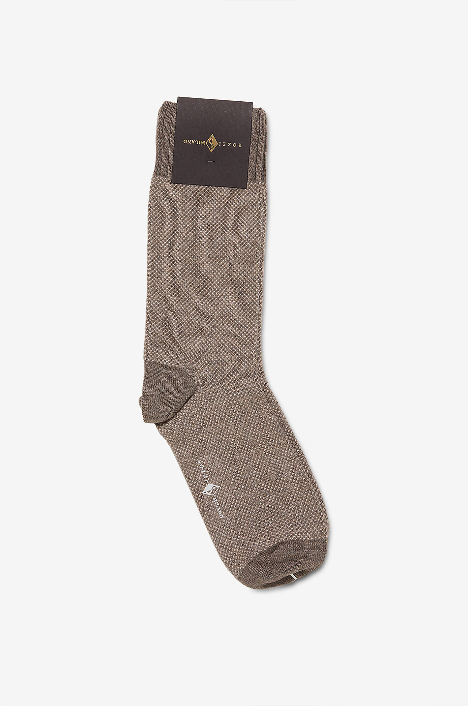 SOZZI MILANO Kurze Baumwollsocken Oxford Herren BRAUN 1