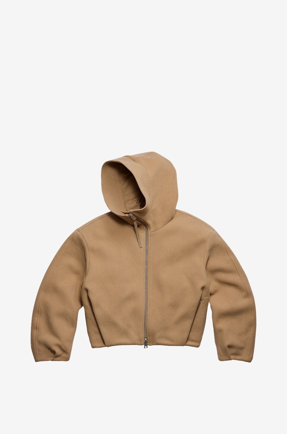 Chilliwack short wool flannel hooded bomber jacket
