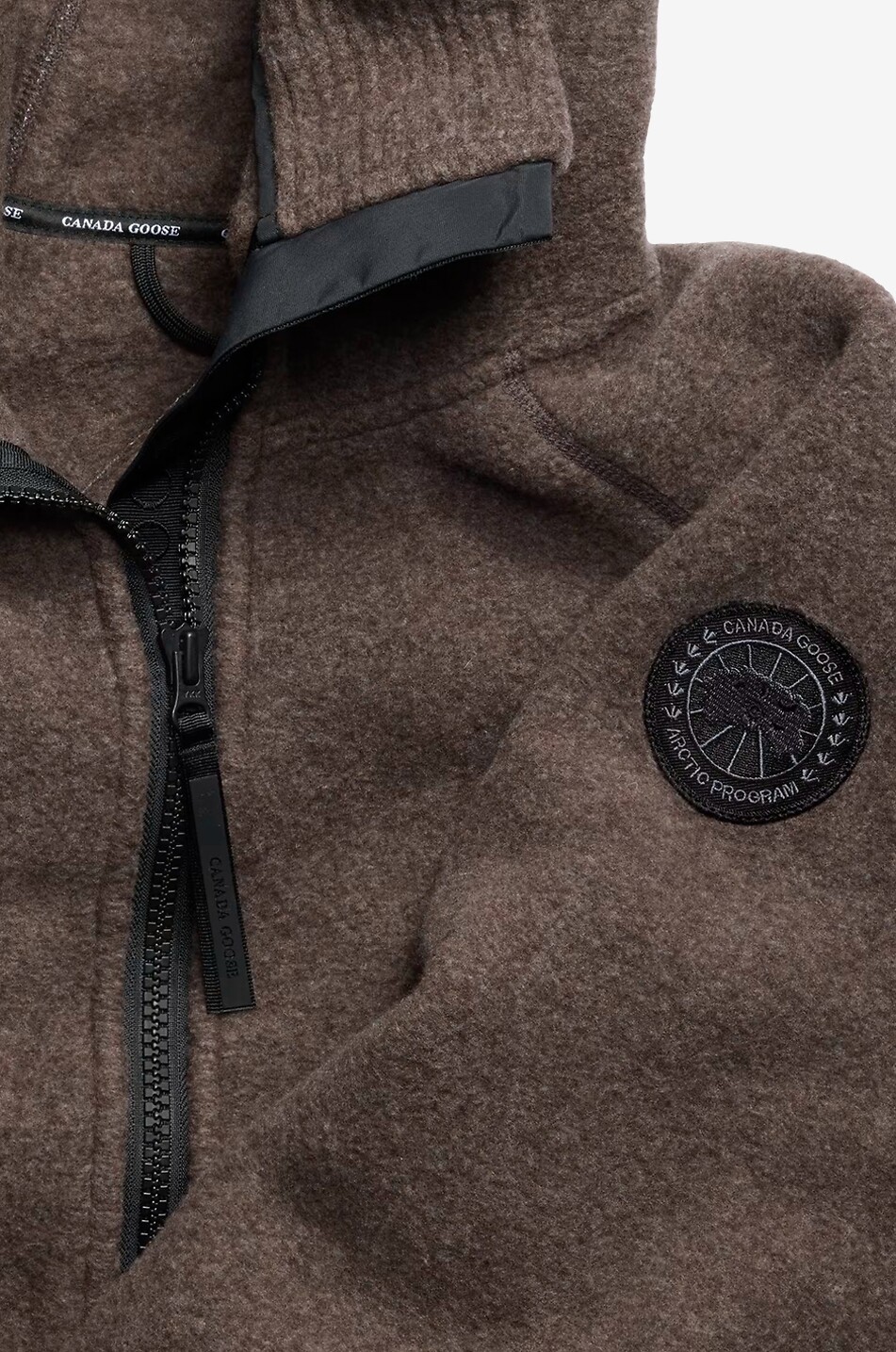 CANADA GOOSE Kurze Reißverschluss-Jacke aus Fleece mit Stehkragen Chiliwack Damen BRAUN 4
