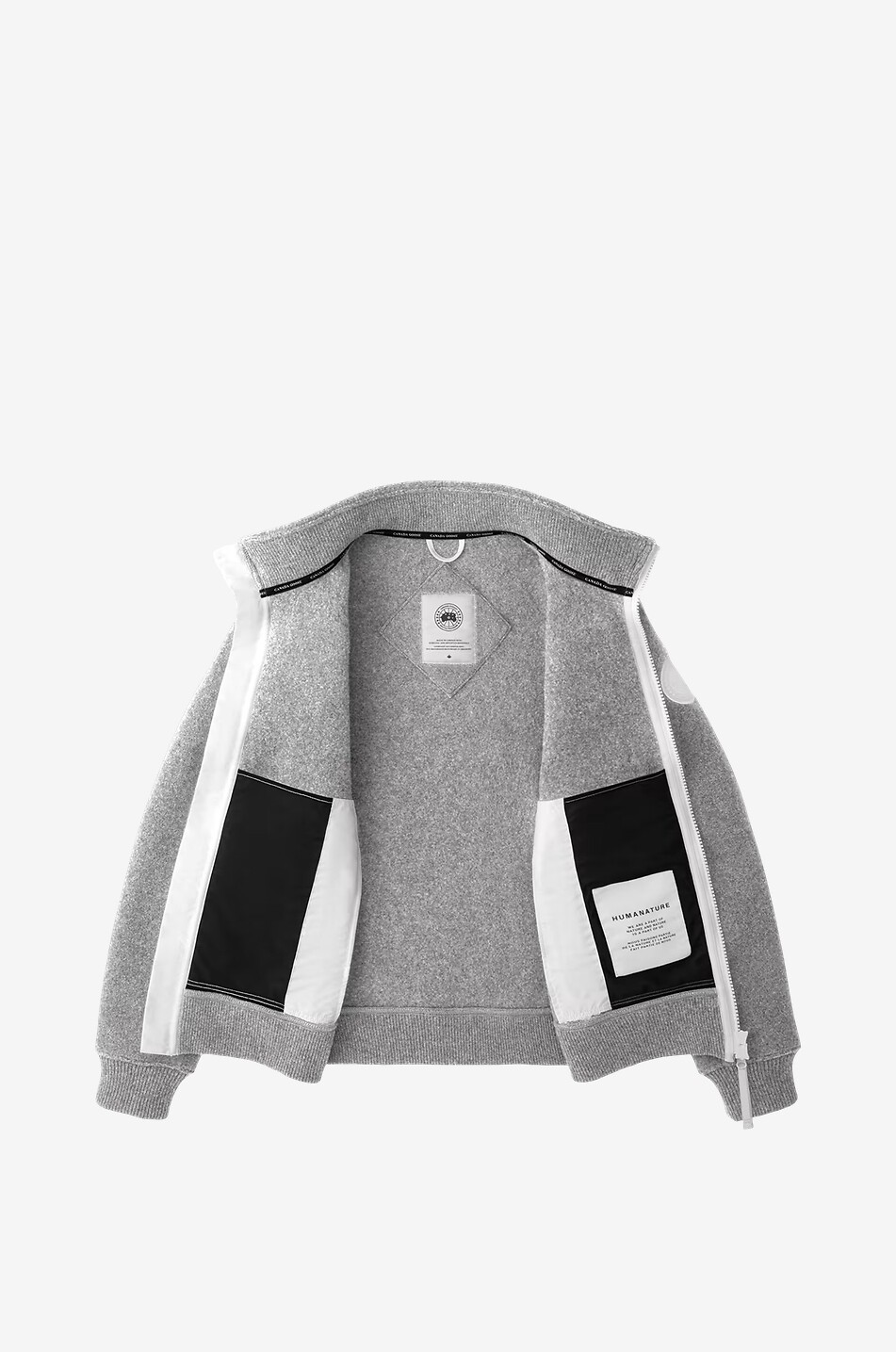 CANADA GOOSE Veste courte en polaire à col montant Lawson Homme GRIS MOYEN 2