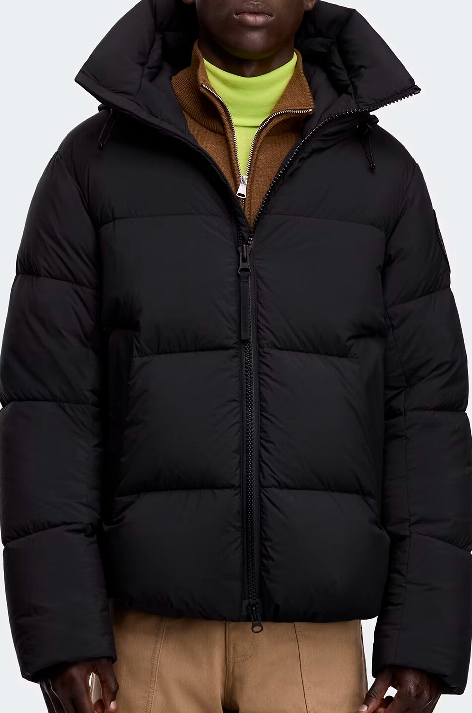 CANADA GOOSE Kurze Steppjacke mit Stehkragen Crofton Herren SCHWARZ 3