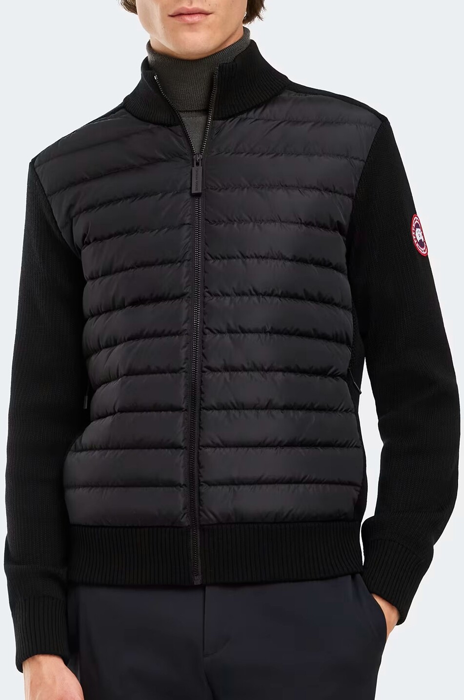 CANADA GOOSE HyBridge knit and down cardigan Men BLACK 3