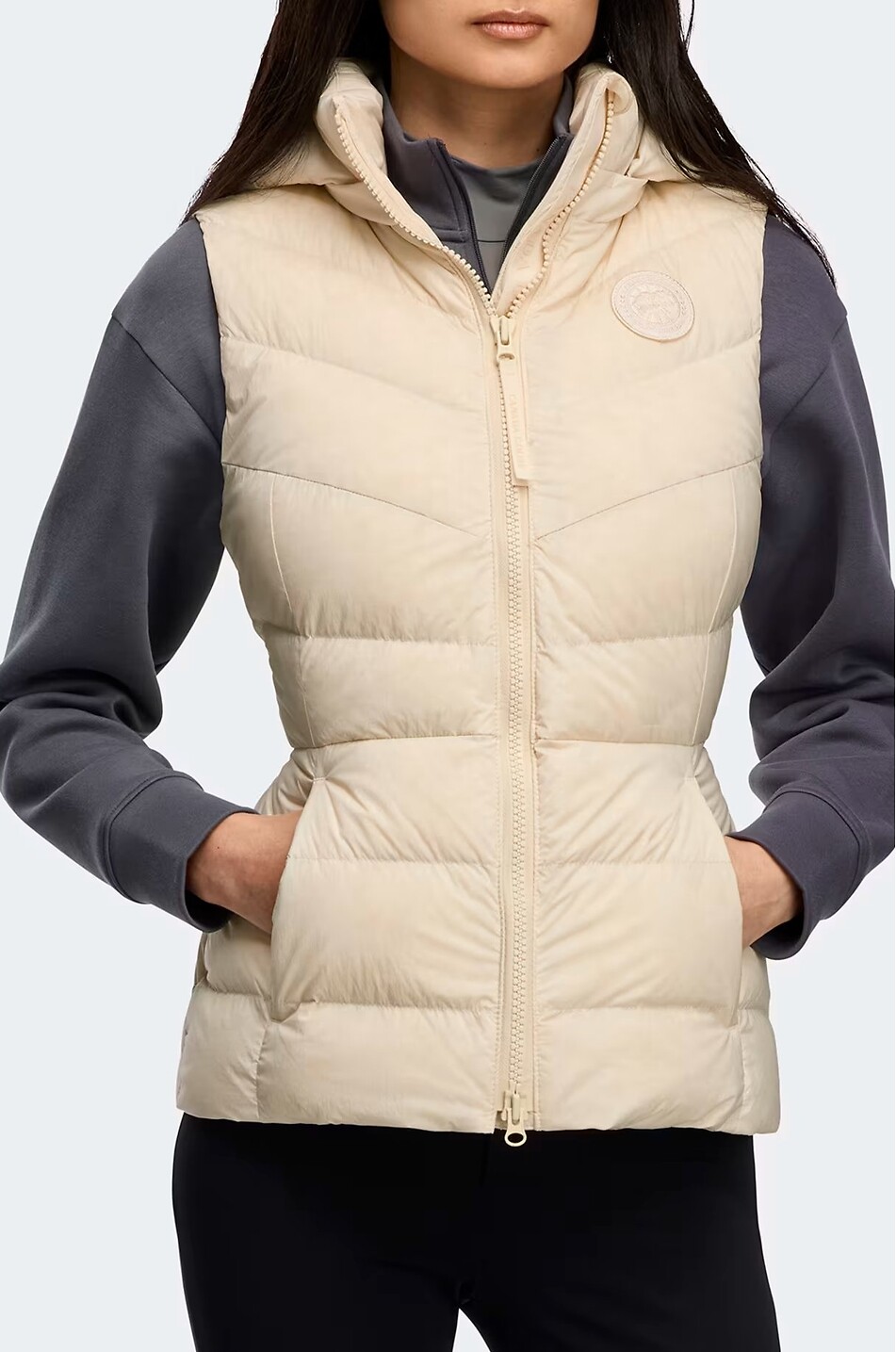 CANADA GOOSE Doudoune sans manches matelassée à col montant Clair Femme BLANC CASSE 6