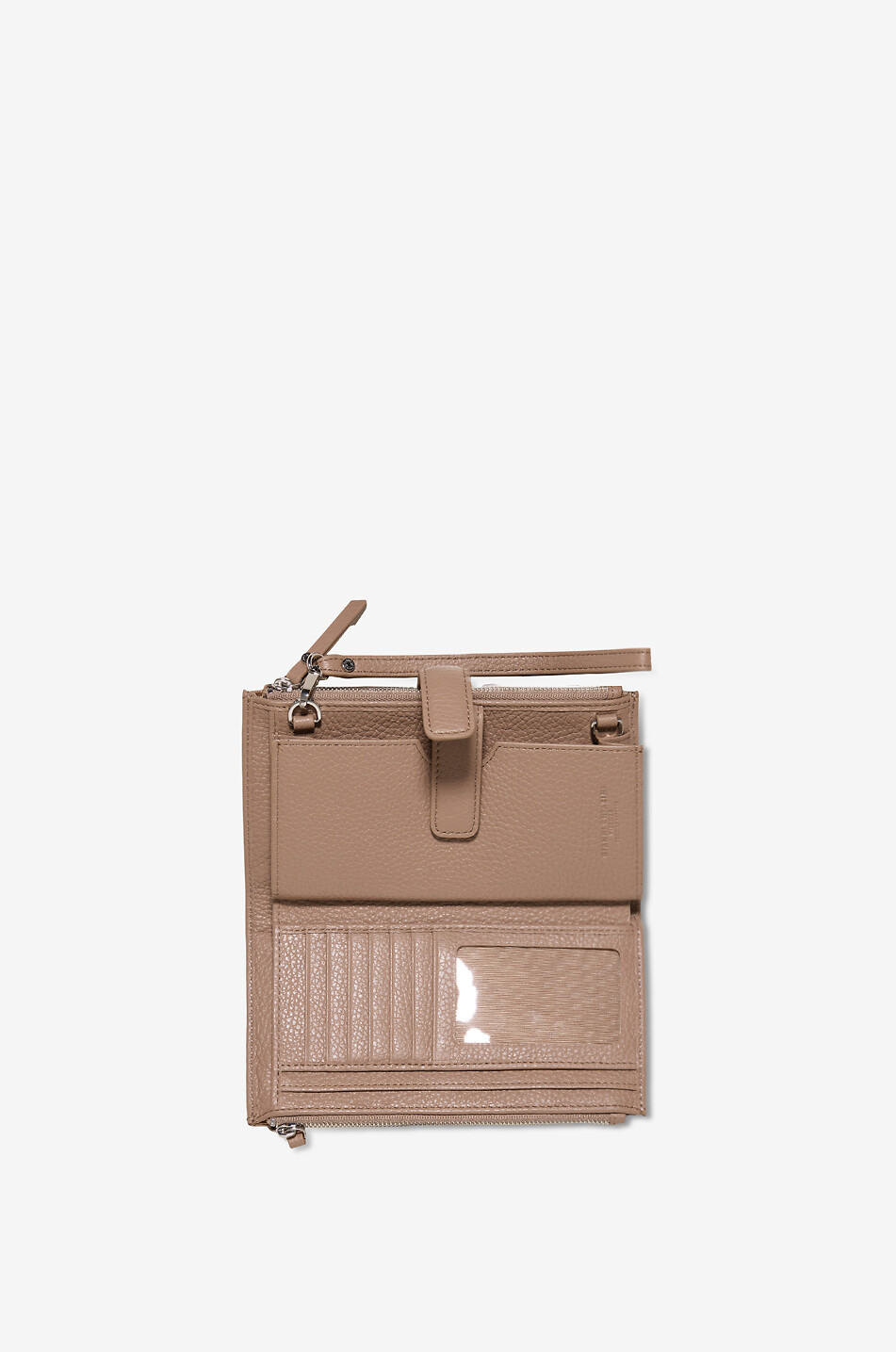 GIANNI CHIARINI Dollaro rectangular grained leather wallet Women BROWN 2