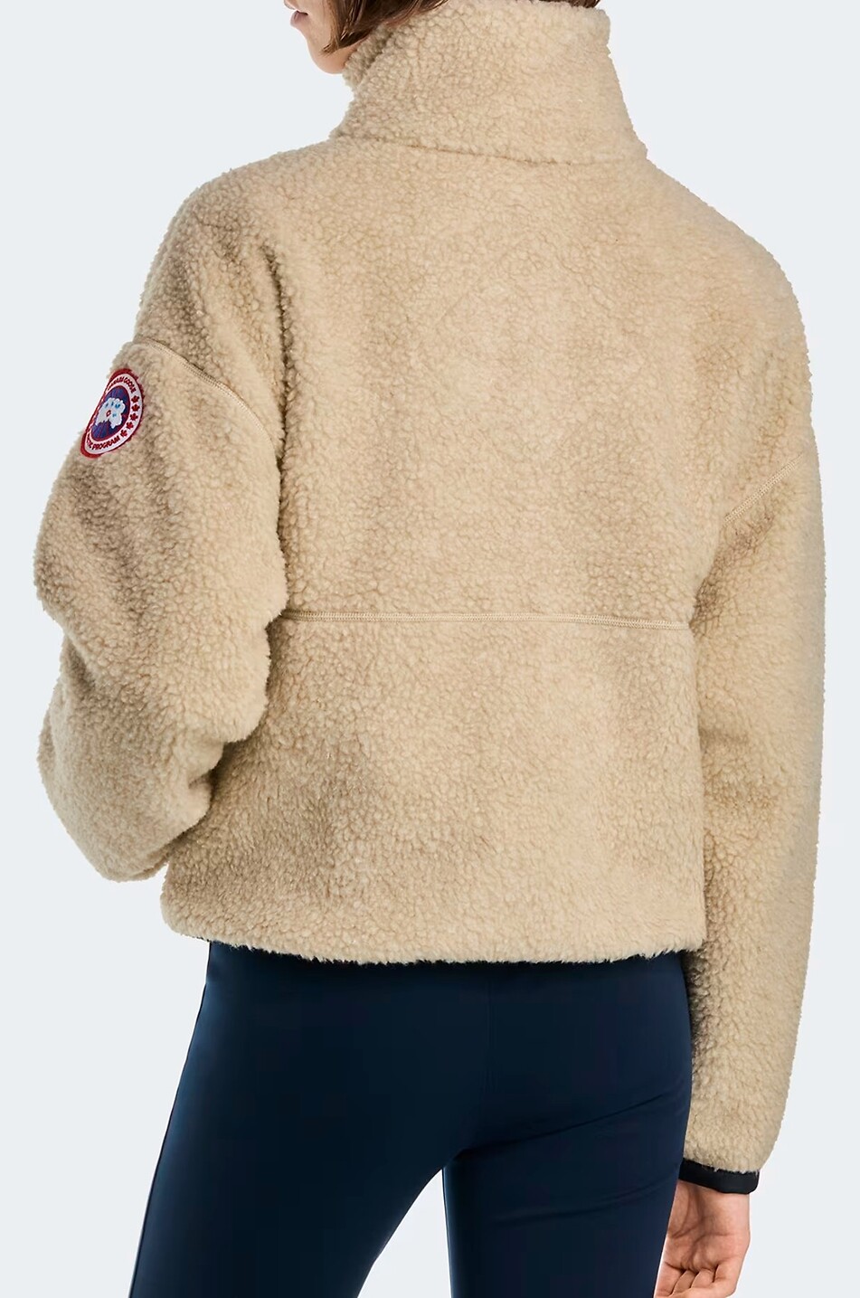 CANADA GOOSE Simcoe short fleece high-neck jacket Women BEIGE 8