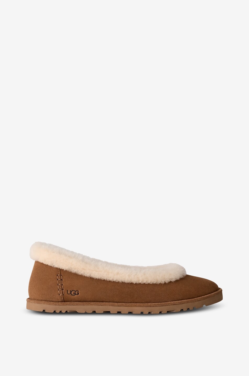 UGG Zora shearling-lined suede ballerina flats Women BROWN 2