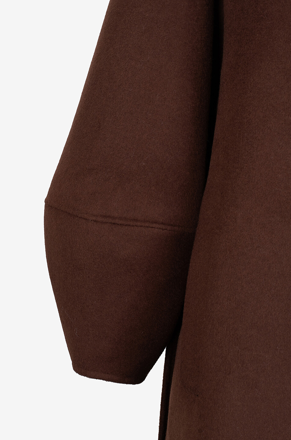 BONGENIE Bacchus long flannel coat with puffed sleeves Women DARK BROWN 3