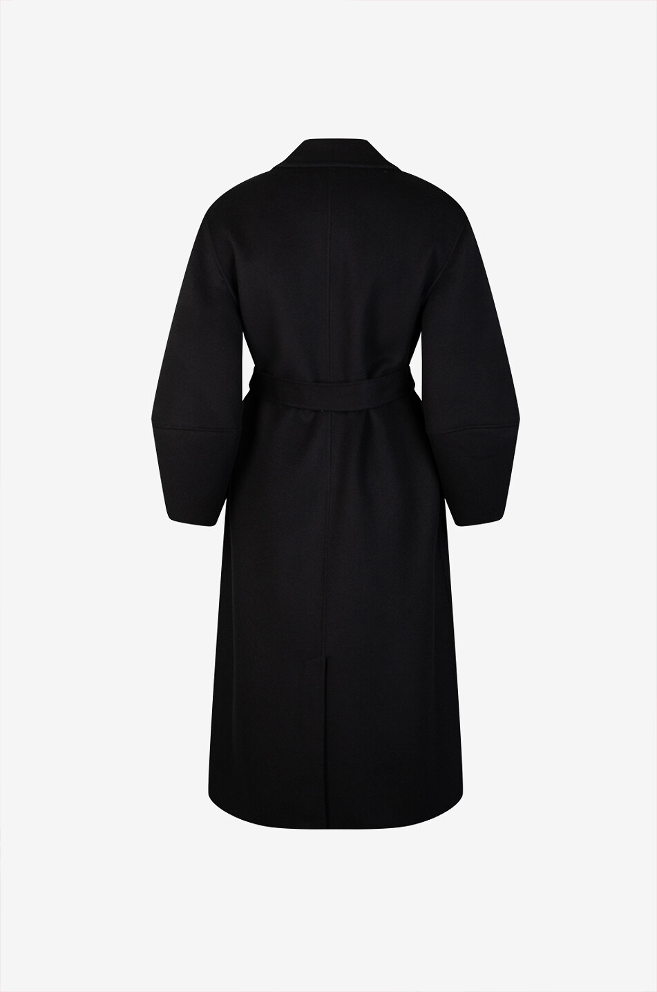 BONGENIE Bacchus long flannel coat with puffed sleeves Women BLACK 2