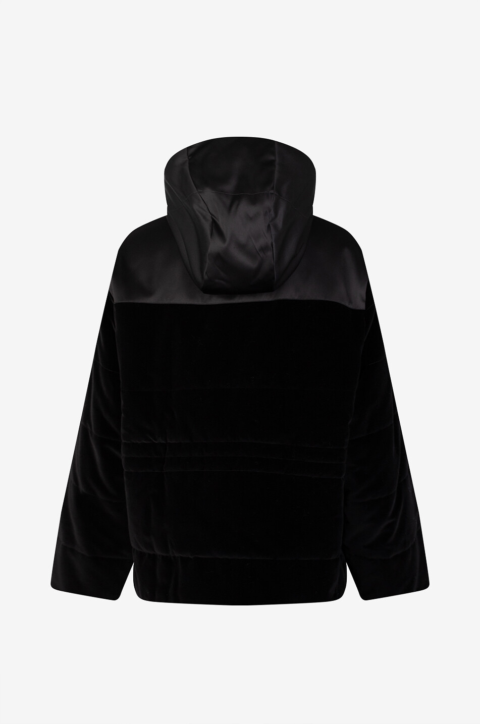 FABIANA FILIPPI Kurze Steppjacke aus gestepptem Samt mit Stehkragen Damen SCHWARZ 2