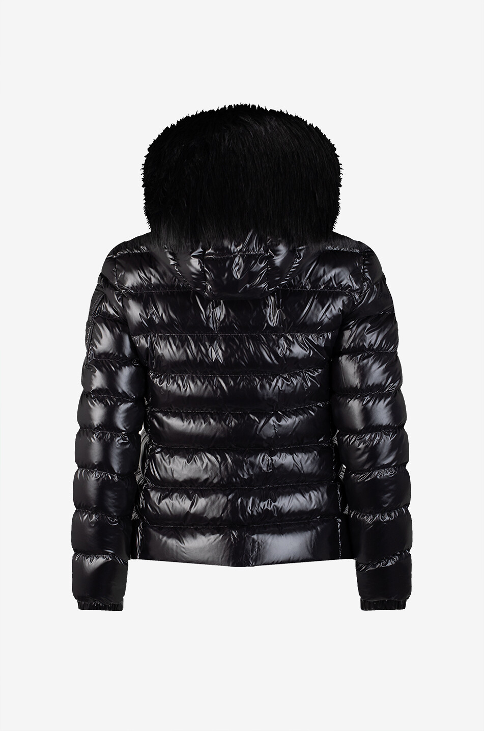 MONCLER Kurze Steppjacke mit Stehkragen aus technischem Gewebe Badyf Damen SCHWARZ 2