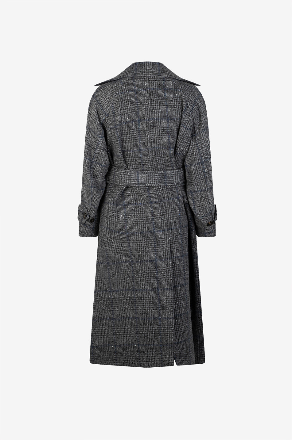 WEEKEND MAX MARA Sestri checked wool long coat Women DARK GREY 2