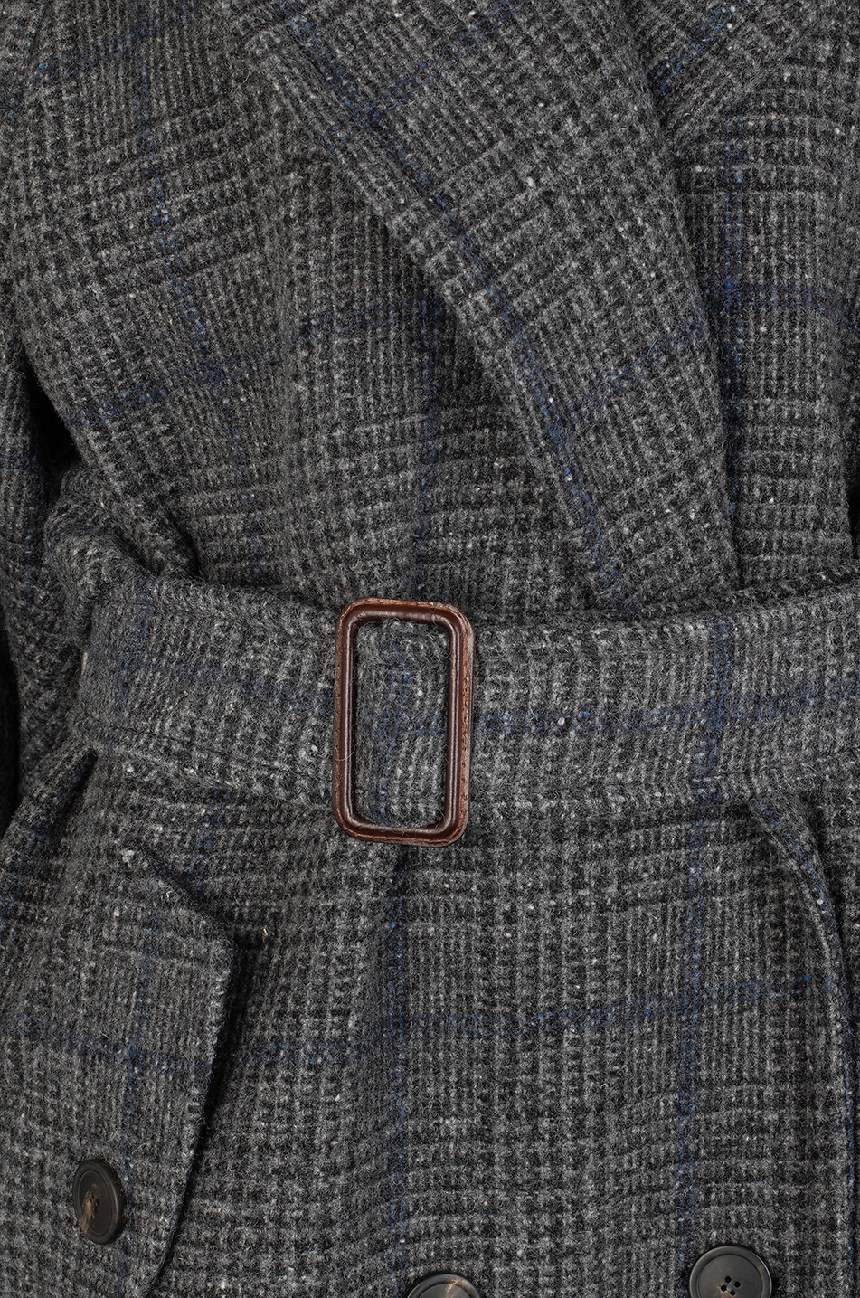 WEEKEND MAX MARA Sestri checked wool long coat Women DARK GREY 3