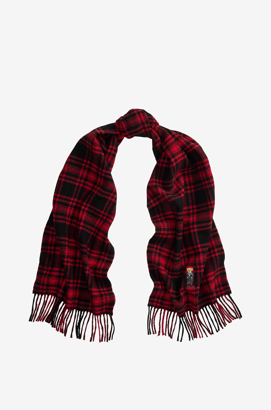Pony double-face wool fringe-trim scarf - POLO RALPH LAUREN