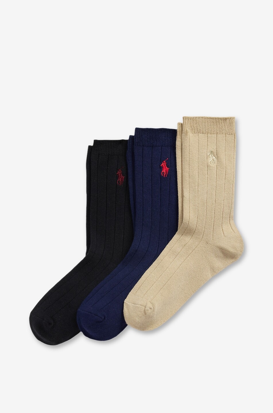 POLO RALPH LAUREN Lot de 3 paires de chaussettes côtelées en coton garçon Pony Garçon NOIR 1