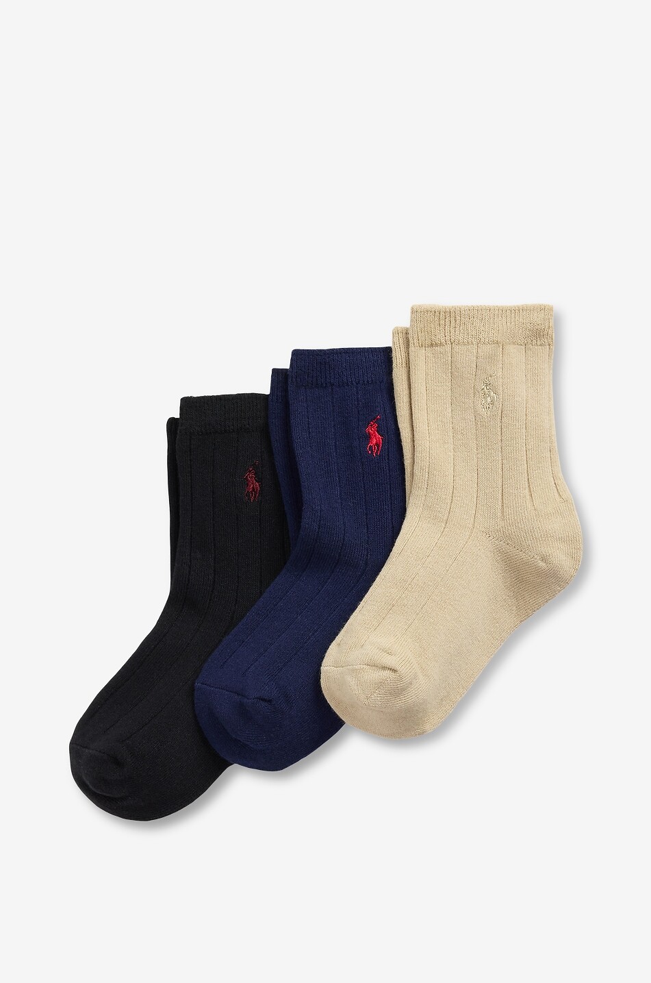 Pony set of 3 ribbed cotton boys' socks