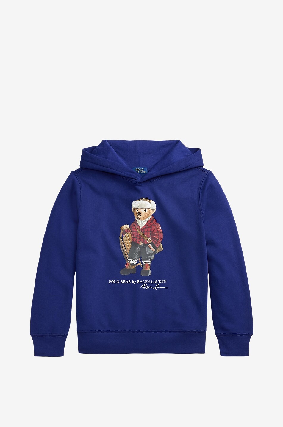 Boy's hooded cotton knit sweatshirt