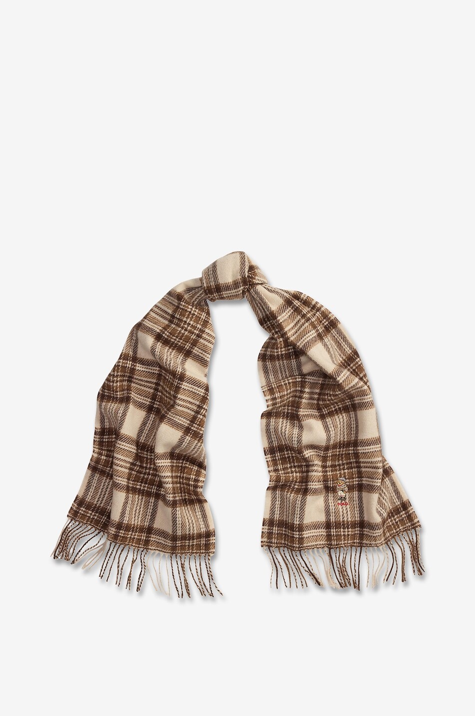 POLO RALPH LAUREN Polo Bear checked wool scarf Women MULTI COLOURED 2