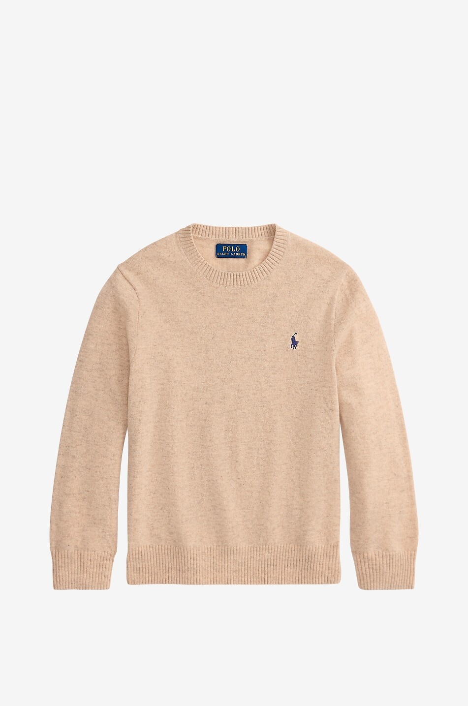 POLO RALPH LAUREN Pull fin en laine à col rond garçon Pony Garçon BEIGE 1