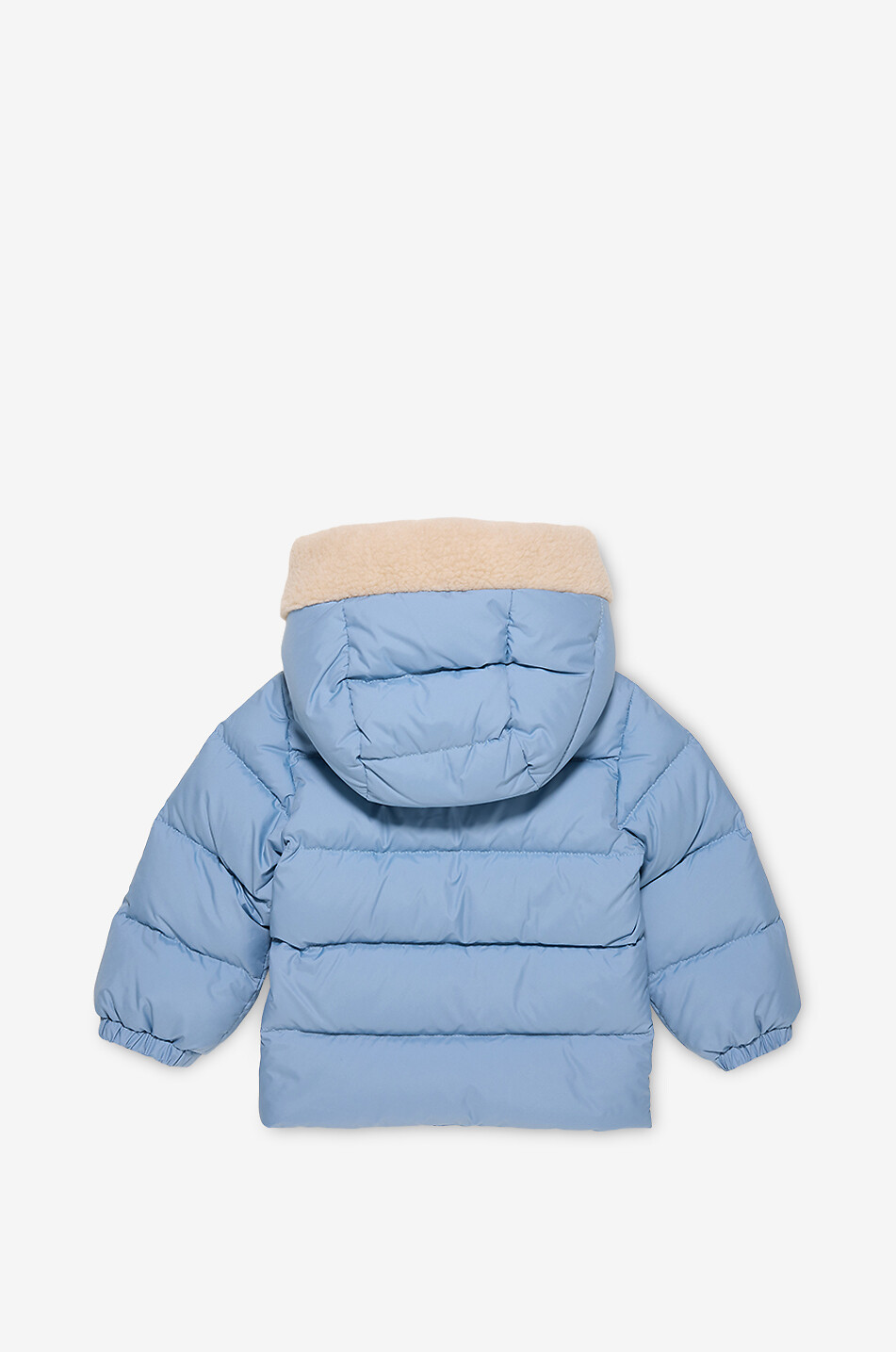 MONCLER Kesimur baby short puffer jacket with fur collar Baby LIGHT BLUE 2
